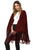 <b>Style à la Porte </b><br>Burgundy Suede Kimono Cape