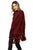 <b>Style à la Porte </b><br>Burgundy Suede Kimono Cape