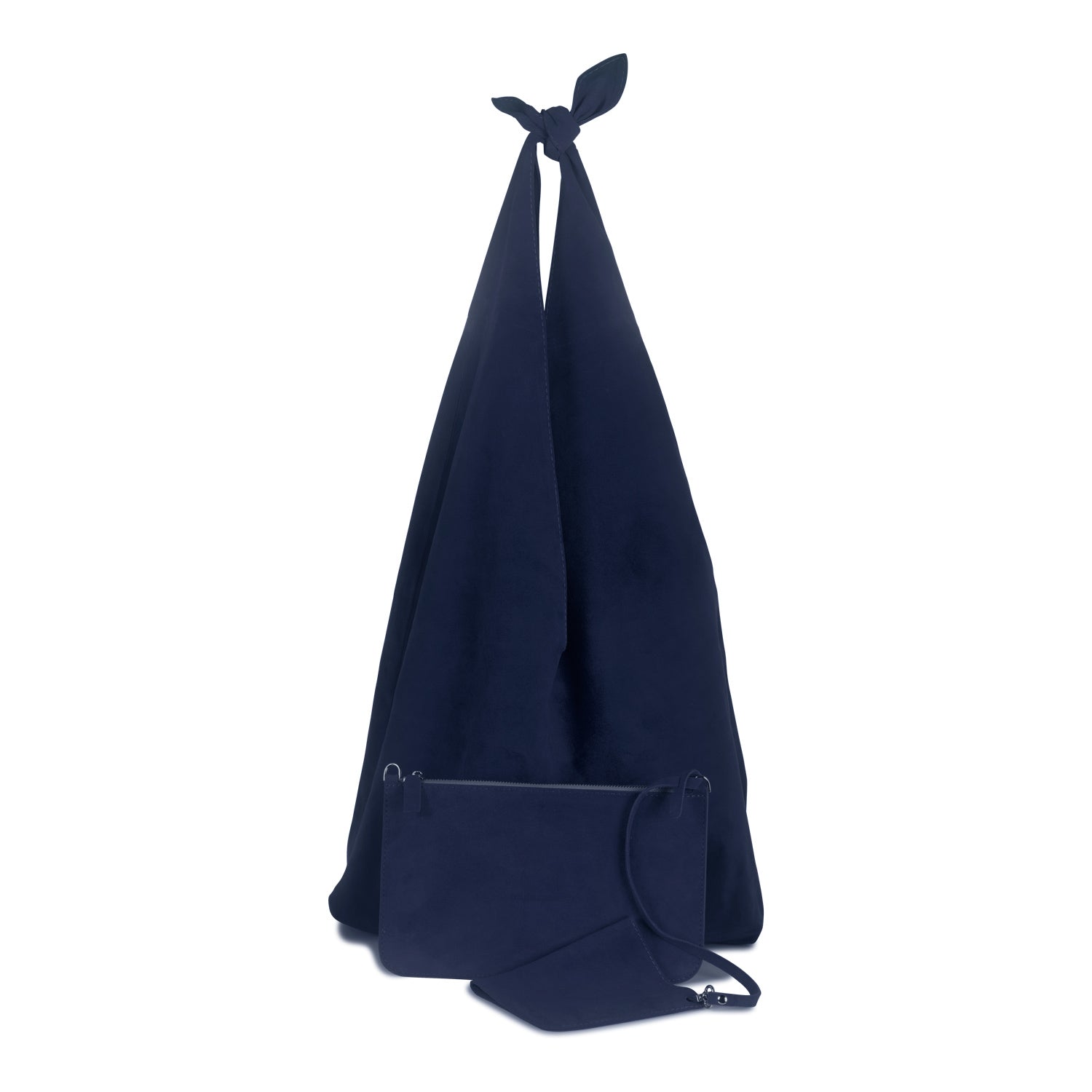 Zuri Suede Leather Hobo - Suede Shoulder Bag Navy