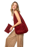 <b>Style à la Porte</b><br>Burgundy Suede Hobo Bag