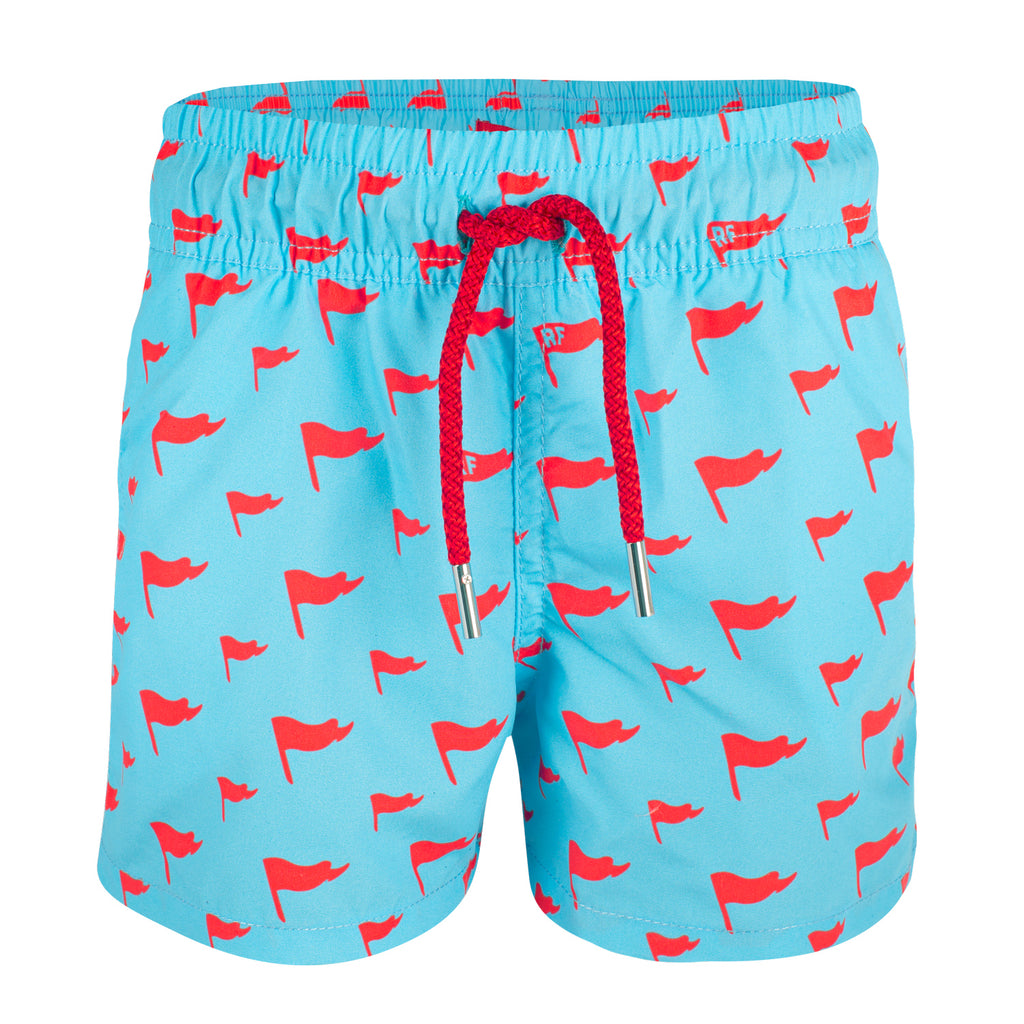 <b>Red Flag </b><br>Boy's Quick Dry Red Flag Swim Trunks